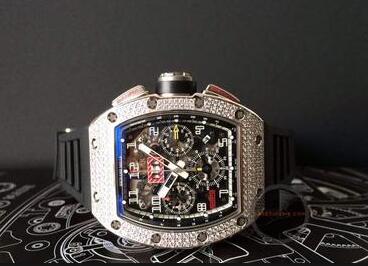 Richard Mille Replica Watch RM 011 Medium set Black Sapphire 511.042A.91